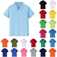 thumbnail image 1 of Shirts for Girls Kids Short Sleeve Polo Shirt Button Closure Comfortable Soft Fabric Hot Pink Girls Athletic Tops 9-10 Years, 1 of 7