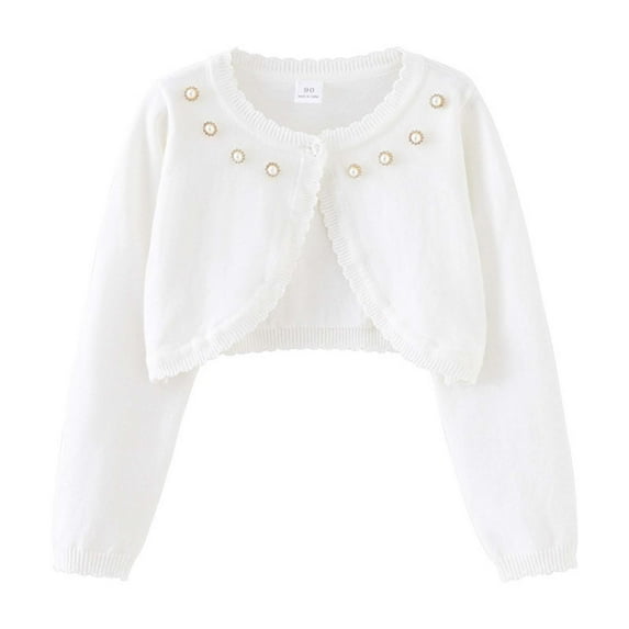 Shirts for Girls Knit Cardigan Sweater Leisure Summer Fall Rhinestone Design Tops Casual