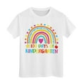 thumbnail image 1 of Shirts for Girls Letter Print Comfy Short Sleeve T Shirts Round Neck Vacation Tops Girls Summer Tops T-Shirts 10-11 Years, 1 of 4