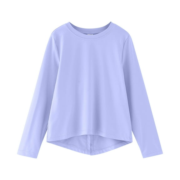 Shirts for Girls Long Sleeve T Shirts Kids Fall Tops Crewneck Basic Tees Cotton T Shirt Kids Shirts Girls 8-9 Years