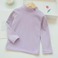 thumbnail image 1 of Shirts for Girls Purple Long Sleeve Shirt Girls Crewneck T-Shirts Fall Tops Tees Cottom Boy Shirt 3-4 Years Girls Clothes, 1 of 3