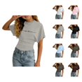 thumbnail image 1 of Shirts for Girls Short Sleeve Crew Neck Graphic Tee Summer Streetwear Y2k Going out Tops (3-14y), 1 of 5