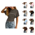 thumbnail image 1 of Shirts for Girls Short Sleeve Crew Neck Graphic Tee Summer Streetwear Y2k Going out Tops (3-14y), 1 of 5