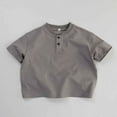 thumbnail image 1 of Shirts for Girls Short Sleeve Tops Loose Soft Grey Boys' T-Shirts Clothes for Girls 4T, 1 of 4