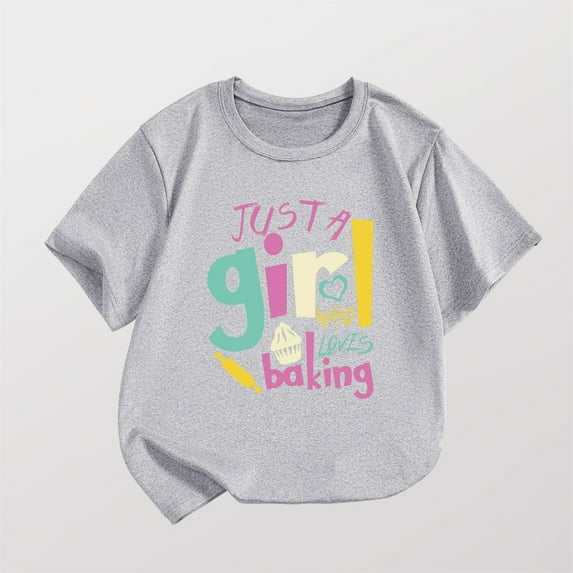 Shirts for Girls Size 6 Crew Neck Tshirts for Teen Girl Short Sleeve Shirts Girls 14 Floral Shirt for Kids Y2k Girls Tops Size 8-10 New Arrivals