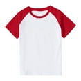 thumbnail image 1 of Shirts for Girls Size 6 Round Neck Tshirt for Boys Short Sleeve Shirts for Girls 7-8 Girls Color Blocking Tops Top for Girls 8-10 reorders, 1 of 9