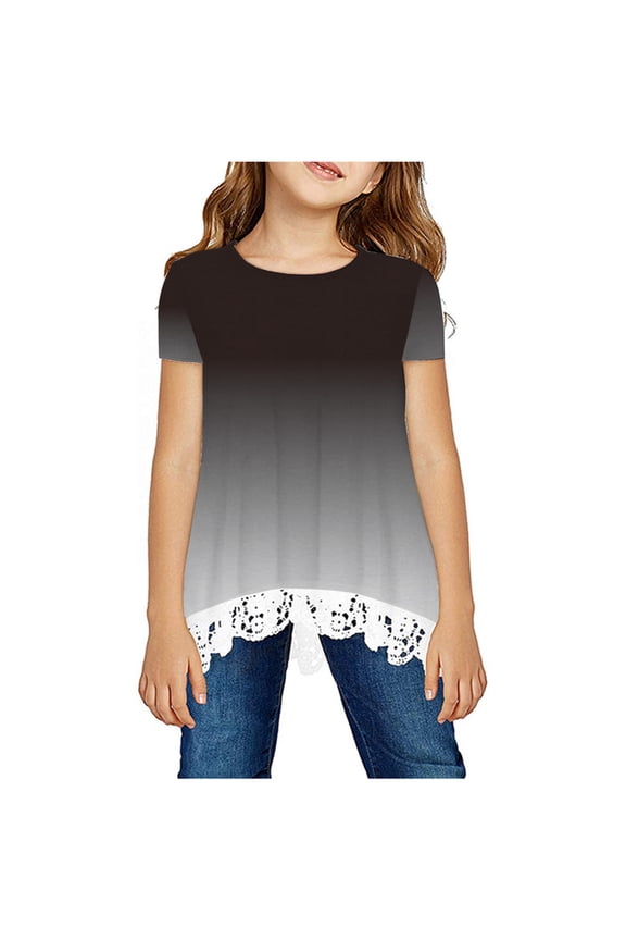 Shirts for Girls Teens Crewneck Shirt for Boys Short Sleeve Shirts for Girls 14-16 Tie Dye Blouse Girls Blouse for Girls Size 14-16 New & Trending