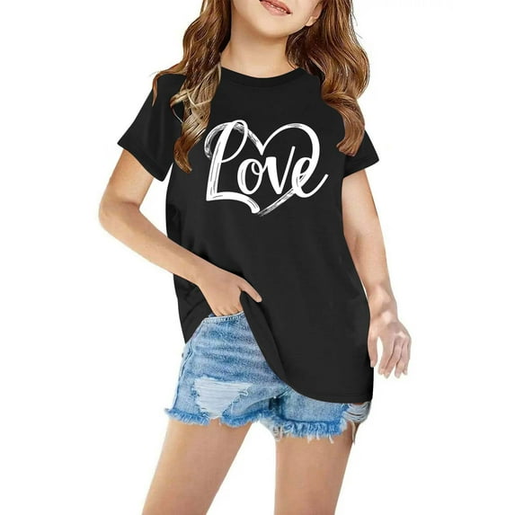 Shirts for Girls Teens Trendy Crew Neck Tshirts Short Sleeve Tee Shirts T Shirt Printing Top for Girls 10-12 My Items