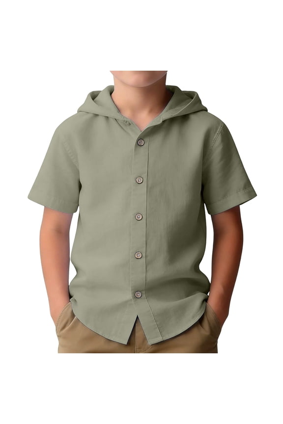 Shirts for Kids , Kids T Shirt , Toddler Shirts,Boys Cardigan Short Sleeve Open Front Shirt Casual Summer Beach Breathable Top For Kids