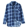 thumbnail image 1 of Shirts for Men 5XL Long Sleeved Spring Fashion Casual Plaid Comfortable Breathable Gathering Vacation Blue Button Down Shirt Sizes XXXXXL, 1 of 6