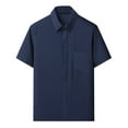 thumbnail image 1 of Shirts for Men Button Down Short Sleeve Shirt with Pocket Summer Casual Work Shirt, 1 of 3