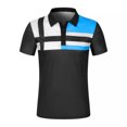 thumbnail image 1 of Shirts for Men Casual Business Fashion Color Block Polo Shirts 3 Buttons Stripe Lapel Golf Basic Henley Shirts, 1 of 3
