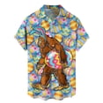 thumbnail image 1 of Shirts for Men Easter Funny Graphic Short Sleeve Tops Button Down Lightweight Soft Summer Comfortable Men Shirts Multicolour XXL, 1 of 3