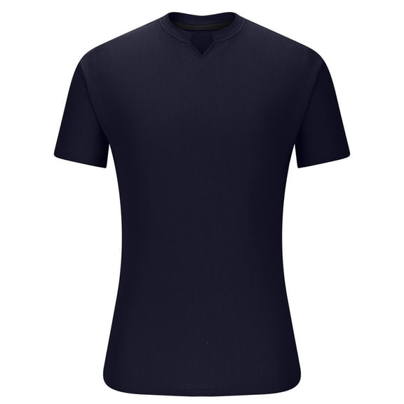 Shirts for Men Elegant Pure Color Stand Shoulder Short Sleeve Slimming Jersey Tops Workout Outdoor Wear