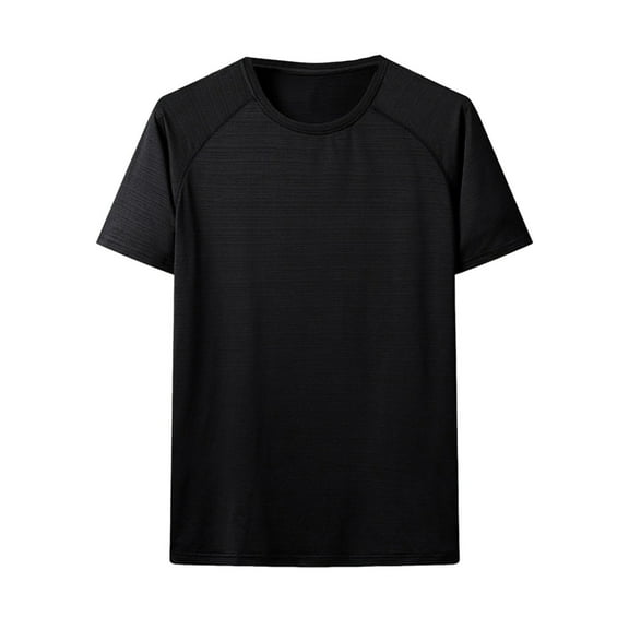 Shirts for Men Fashion Comfy Solid Short Sleeve Round Neck Collar Regular Casual Shirt Everyday Shirts for Men