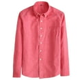 thumbnail image 1 of Shirts for Men Long Sleeve Casual Button Down Lapel Business Dressy Work Slim Fit Spring Summer Top, 1 of 4