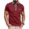 thumbnail image 1 of Shirts for Men,Men's Casual Shirt Short Sleeve Business Work Shirt Fashion Dress Collar, 1 of 8