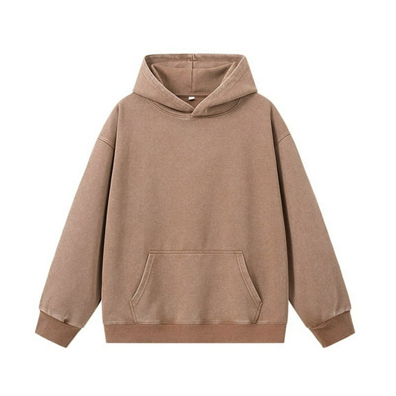 Shirts for Men, Mens Hoodies Oversized Unisex Acid Wash Hoodie Heavyweight Fleece Vintage Cotton Sweatshirt Men Women Streetwear