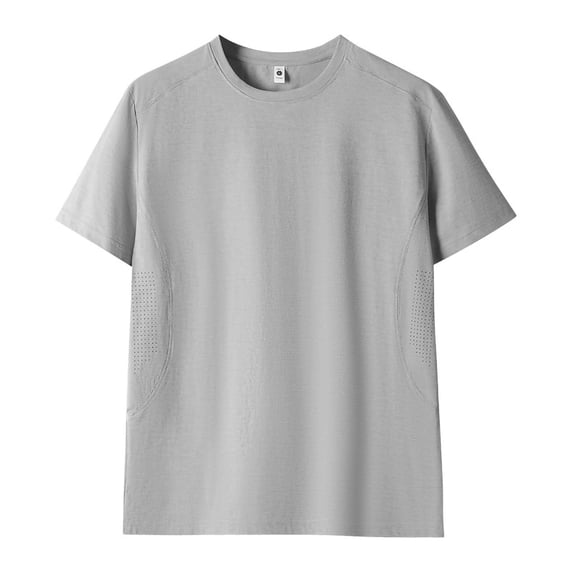Shirts for Men, Mens Quick Dry T Shirts Lightweight Short Sleeve Crewneck Tee Shirt Loose Comfy Summer Casual Workout Basic Tops Gray XL