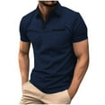 thumbnail image 1 of Shirts for Men,Mens Shirts Short Sleeve,Men's Polka Gradient Lapel Button Sport Short-Sleeved Lapel Top Shirt,Shirt for Men, 1 of 8
