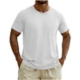 thumbnail image 1 of Shirts for Men, Mens Workout Shirts Sun Protection Athletic Short Sleeve Shirt Gym Running Swim Rash Guard Tops White M, 1 of 9