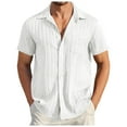 thumbnail image 1 of Shirts for Men Short Sleeve Lapel Button Down Graphic Beach Shirts 2026 Hop Pattern Holiday Floral Short Sleeve Shirt Hawaiian Button Down Shirts, 1 of 5