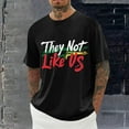thumbnail image 1 of Shirts for Men Short Sleeve Round-Neck Printing Casual Shirts Black XL, 1 of 5