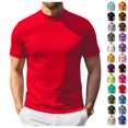 thumbnail image 1 of Shirts for Men Slim Fit Crew Neck Basic Tees Stretch Comfortable Casual Wrinkle Free Solid Color Thermal Tops, 1 of 6