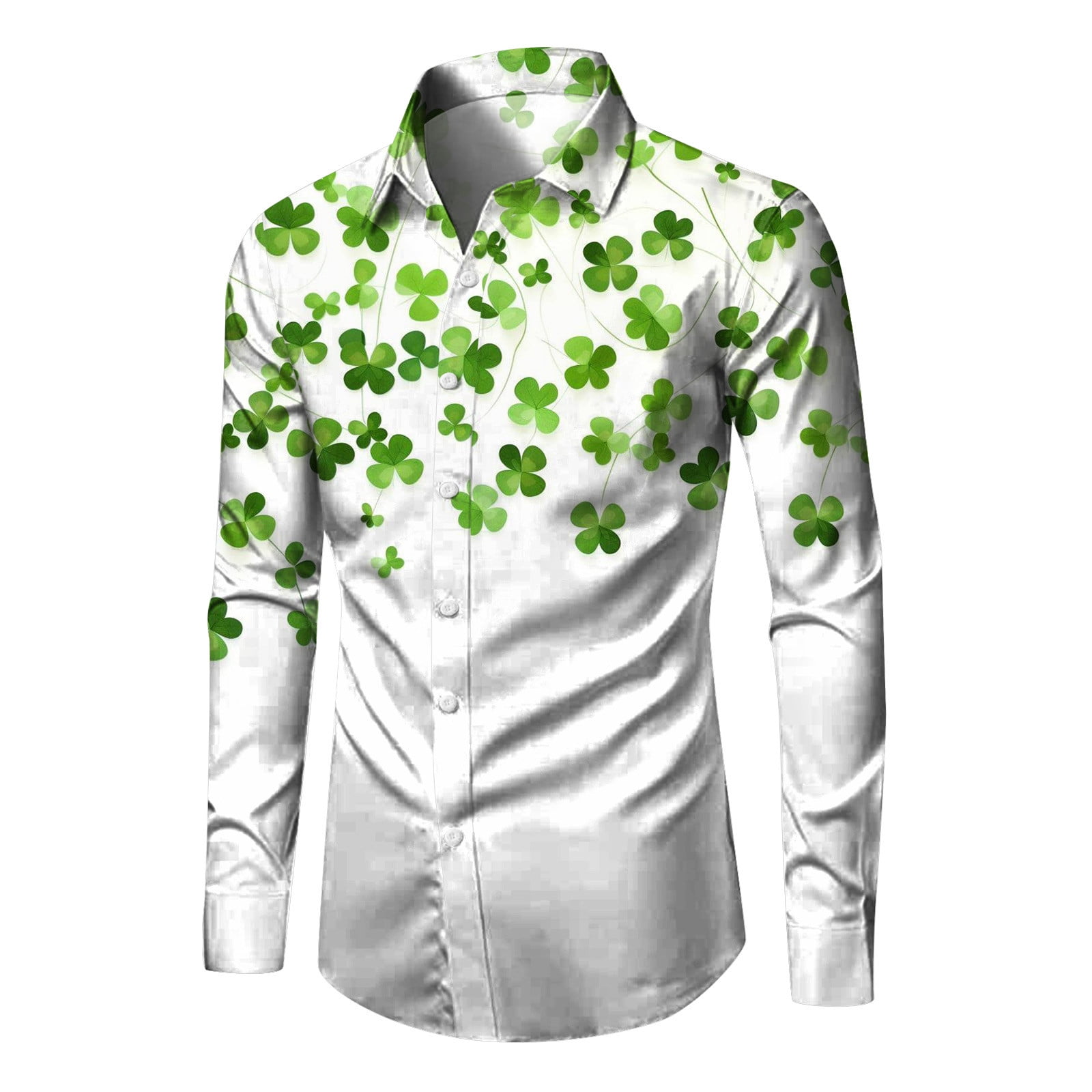 Shirts for Men St. Patricks'S Day Long Sleeve Autumn Casual Printing ...