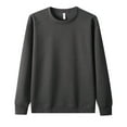 thumbnail image 1 of Shirts for Men, Sweatshirt For Men Velour Solid Comfortable Casual O-Neck Pullover Fall Winter Women Sweatshirts, 1 of 7