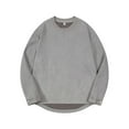thumbnail image 1 of Shirts for Men Sweatshirts Man Solid Color Round Neck Loose Pullover Hoodie Fall Winter Fashion Undershirt Casual Indoor Wear, 1 of 7