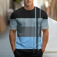 thumbnail image 1 of Shirts for Men under $5 Short Sleeve Round-Neck Casual Print Sports T-shirt, 1 of 4