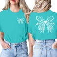 thumbnail image 1 of Shirts for Women Boho Wildflowers Graphic Short Sleeve Round Neck Tee Tops Summer Beach Vacation Casual Loose Blouses Z005-Mint Green S, 1 of 3