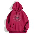 thumbnail image 1 of Shirts for Women Dressy Casual Plus Fall Winter Classic Hooded Long Sleeve Dolman Drop Shoulder Drawstring Graphic Leisure Flannel Hoodies Top(Red,L), 1 of 3
