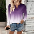 thumbnail image 1 of Shirts for Women Dressy Casual Womens Long Sleeve V Neck Shirts Basic Tee Casual Top Fall Trendy Tunic Outfits Fitted T Shirts, 1 of 5