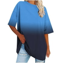 Shirts for Women,Summer Clothes,Women's Plus Size Round Neck Short Sleeved Solid Summer Base Shirt Sports T-Shirt Tops,Plus Size Clothes for Women
