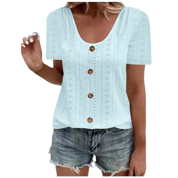 Shirts for Women Summer Spring Tops Short Sleeve Oversized Tshirts Fashion Basic Casual Tee Clothes 2026 Trendy