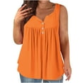 thumbnail image 1 of Shirts for Women,Tank Tops,Womens Tank Summer Solid Sleeveless Flared Trendy Casual Blouse Button Tunic Shirt,Blouses for Women, 1 of 5