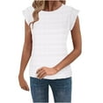 thumbnail image 1 of Shirts for Women Trendy Summer Teens Yoga Tops Woman Crop Womens Tops Dressy Casual 3/4 Sleeve V Neck Workout Tank Tops for Women Built In Bra, 1 of 6