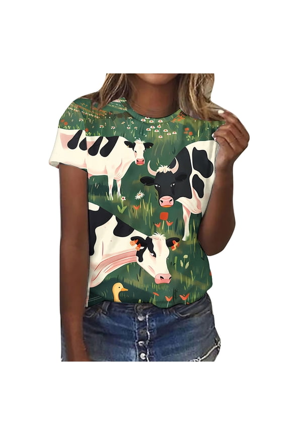 Shirts for Women Trendy Y2K Women Clothing Tops Women Tank Tops Loose Plus Size Short Sleeve Button Up Shirts for Women Print