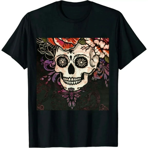 - Shirts for Women - V Neck T Shirt Tee - Beautiful Quality Print Decorated with Rhinestones