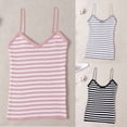 thumbnail image 1 of Shirts for Women Womans Tank Tops Women's Striped Sleeveless Vertical Knit-neck Camisole Top Gray Free Size, 1 of 3
