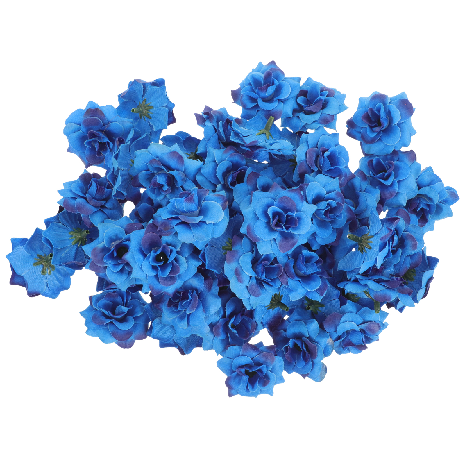 Shis 50 Blue Faux Silk Stapelia Flower Heads for Home Garden Party