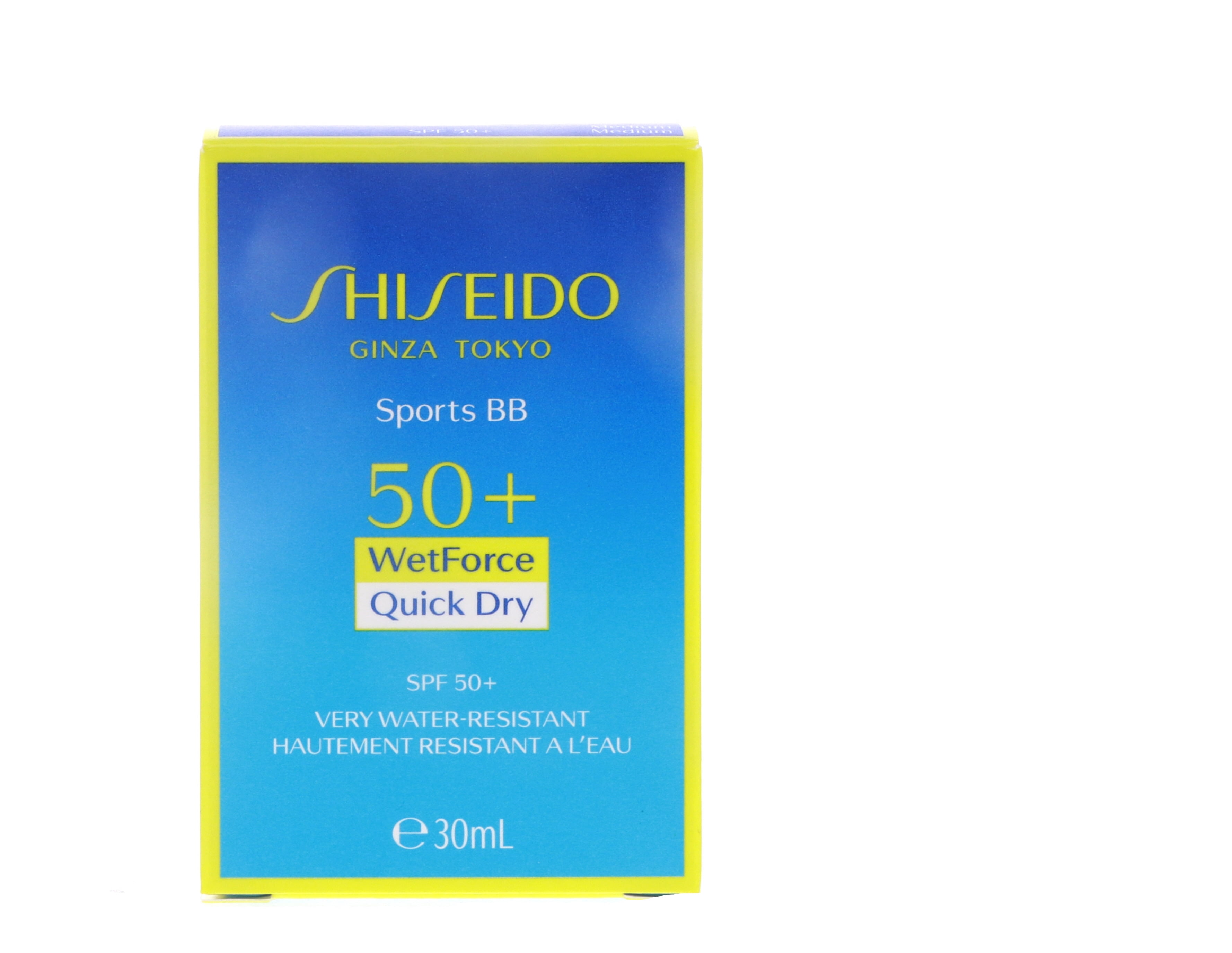 Shiseido Sports BB Wetforce Quick Dry SPF50+, Medium Shade, 1 oz