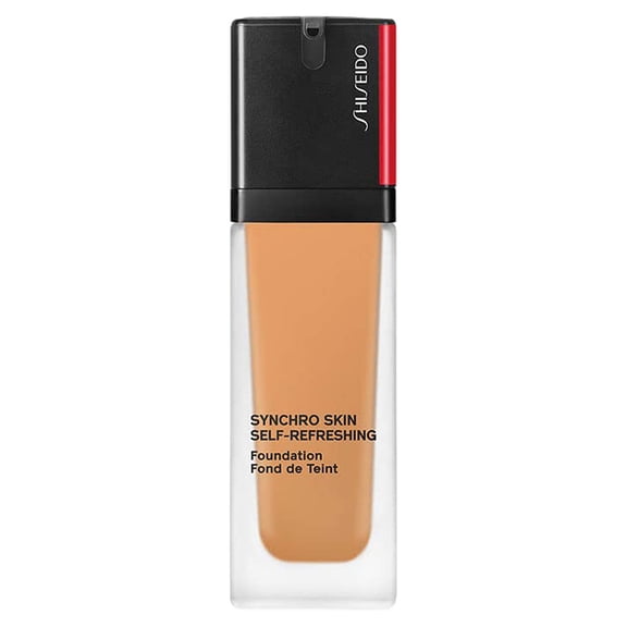 SHISEIDO SYNCHRO SKIN FOUNDATION 1.0 OZ SANDSTONE SHISEIDO/SYNCHRO SKIN SELF -REFRESHING FOUNDATION (410) SANDSTONE 1.0 OZ (30 ML) OIL-FREE SPF 30