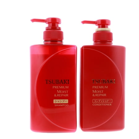 Shiseido Tsubaki Premium Moist Hair Care Set, Shampoo (490ml) & Conditioner (490ml)