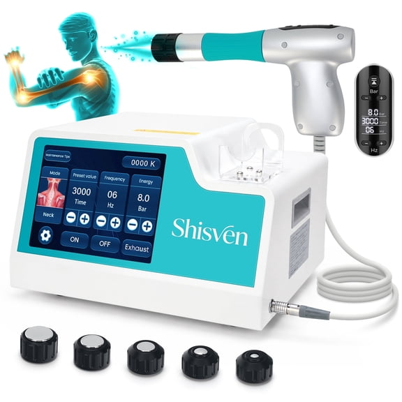 Shisven Shockwave Therapy Machine 0.5-10 Bar & 1-21Hz ESWT Device