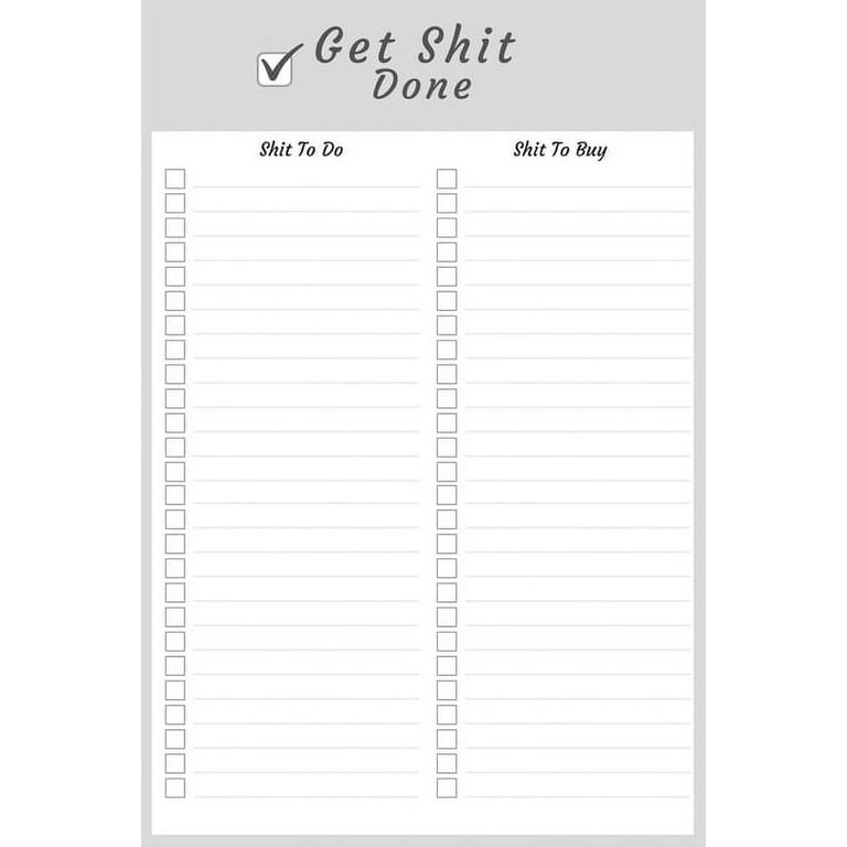 Food & Shit Grocery List: Checklist Notepad Gift Presents - Kitchen  Stocking Stuffers for Women Men Adults Her - Funny Christmas Stocking  Filler (Paperback)