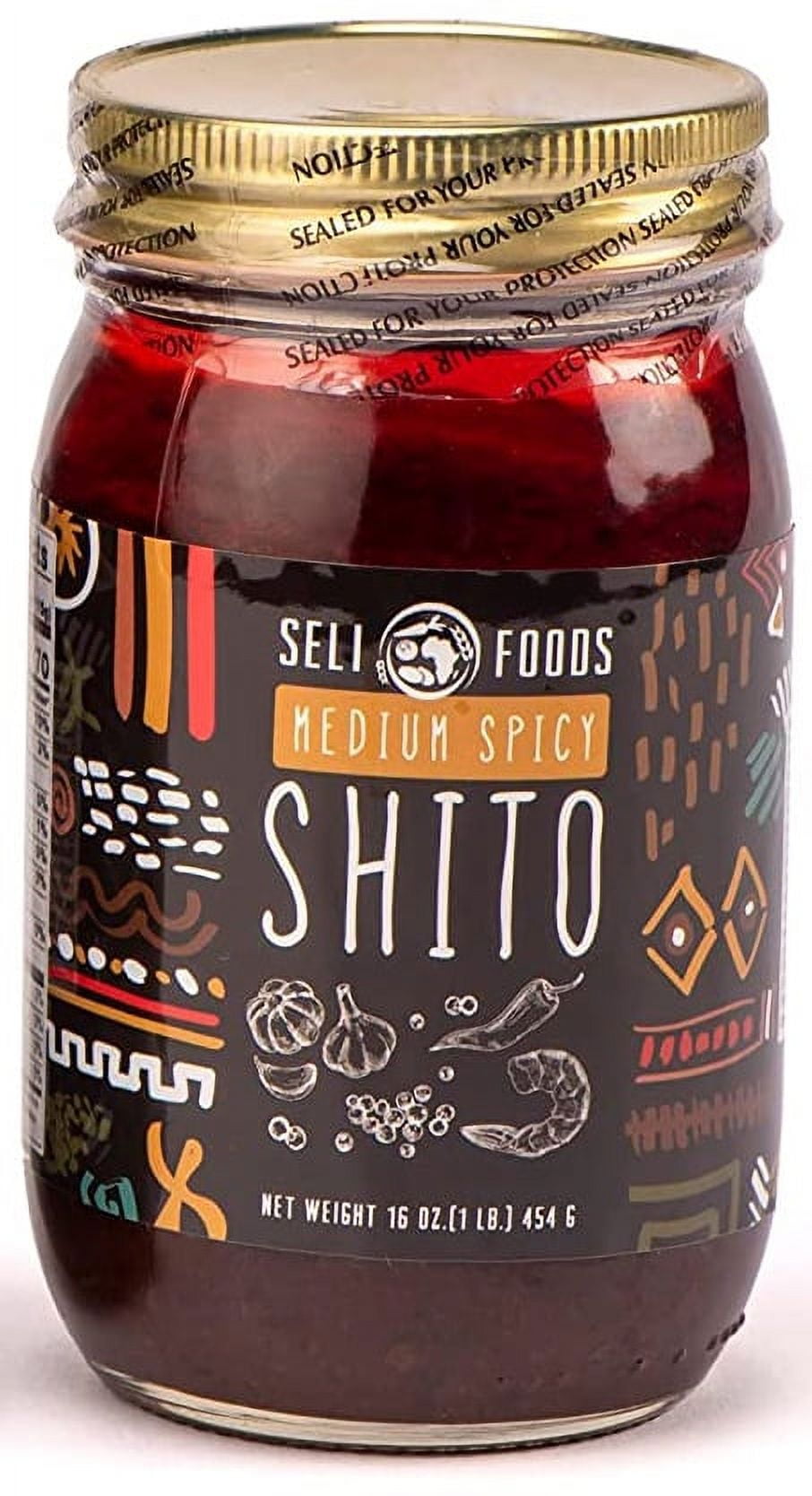 Shito Sauce Medium Spicy | Seafood condiment | Chili sauce 16 oz jar by Seli Foods