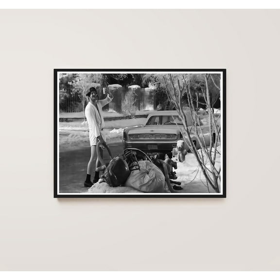 Shitters Full Print, Funny Christmas Vacation Movie Poster, Black And White Photography, Unframed Canvas Size 24x36